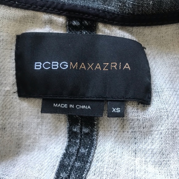 BCBG Maxazria Black Linen Blazer Jacket XS - Picture 5 of 5